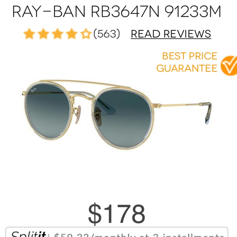 Blue circular ray ban